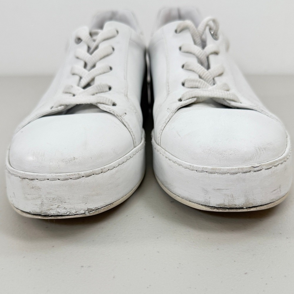 Loro Piana Nuages White Leather Lace Up Sneakers Women Size 40 9 - Picture 6 of 16